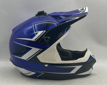 Load image into Gallery viewer, HJC Blue Black White Graphic Design Sports Bike Off-Road Motocross Helmet Size M
