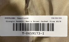 Load image into Gallery viewer, Giorgio Sanetti Mens Brown Long Sleeve Notch Lapel Three-Button Blazer Size 40/R
