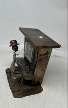 Load image into Gallery viewer, Vintage Copper Tin The Entertainer Hong Kong Handcrafted Piano Player Music Box
