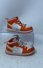 Load image into Gallery viewer, Nike Unisex Baby Air Jordan 1 Mid SE DM4230-800 White Orange Sneaker Shoes Sz 8C
