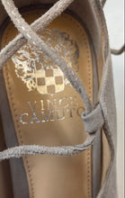Load image into Gallery viewer, Vince Camuto Womens Sandria Gray Suede Peep Toe Back Zip Pump Heels Size 7M
