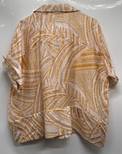 Load image into Gallery viewer, Worthington Womens Yellow Printed Short Sleeve Button-Up Shirt Size PXXL

