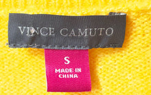 Load image into Gallery viewer, Vince Camuto Womens Yellow Ribbed Long Sleeve Knitted Pullover Sweater Size S
