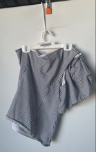 Load image into Gallery viewer, Banana Republic Womens Black White Striped One Shoulder Ruffle Blouse Top Size 4
