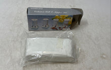 Load image into Gallery viewer, Silver-Plated Column Miniature Pillar Shaped Salt &amp; Pepper Shakers Set
