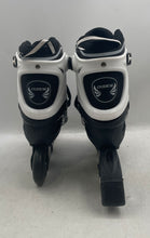 Load image into Gallery viewer, Oudew Youth Black White Adjustable Buckle Strap Inline Skates Size L M5-7.5 W6-9
