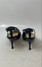 Load image into Gallery viewer, Annamaria Sevieri Womens Black Leather Pointed Toe Slingback Heels Size 8
