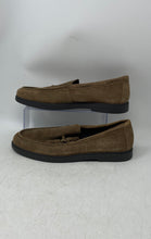 Load image into Gallery viewer, Zara Mens Brown Suede Round Toe Slip-On Tasseled Loafer Shoes Size EUR 44
