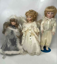 Load image into Gallery viewer, Lot Of 3 Pcs Assorted Girls Angel And Boy Porcelain Dolls Collection Decorative

