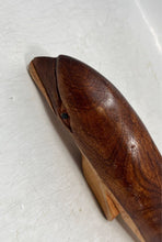 Load image into Gallery viewer, Brown Engraved Wood Home Decorative Dolphin Figurine Art Sculpture
