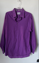 Load image into Gallery viewer, Calvin Klein Mens Purple Cotton Long Sleeve Regular Fit Dress Shirt Size 17
