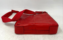 Load image into Gallery viewer, Aigner Womens Red Animal Print Inner Pockets Shoulder Handbag
