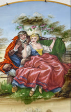 Load image into Gallery viewer, Couple Scene Hand Painted Porcelain Wall Decor Round Shape Collector Plate
