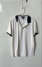 Load image into Gallery viewer, Psycho Bunny Mens Off-White Black Cotton Short Sleeve Collared Polo Shirt Size 6

