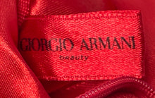 Load image into Gallery viewer, Giorgio Armani Beauty Womens Red Zipper Dome Wristlet Makeup Cosmetic Bag
