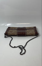 Load image into Gallery viewer, Guess Womens Brown Monogram Print Inner Pocket Shoulder Strap Clutch Handbag
