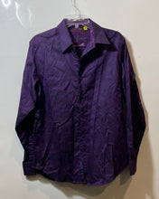 Load image into Gallery viewer, Robert Graham Mens Purple Cotton Paisley Classic Fit Button-Up Shirt Size Small
