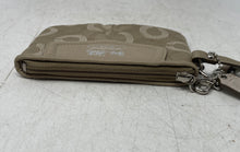 Load image into Gallery viewer, Coach Womens Madison Beige Signature Dotted Charm Wristlet Wallet
