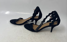 Load image into Gallery viewer, Chinese Laundry Womens Rubie Black Suede Kitten Heel Ankle Strap Sandals Sz 38.5
