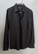 Load image into Gallery viewer, Kenneth Cole Reaction Mens Black Gray Printed Cotton Button-Up Shirt Size Medium
