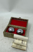 Load image into Gallery viewer, Set Of 2 Pcs Silver-Tone Chinese Collectible Exercise Iron Ball Direction w/ Box

