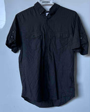 Load image into Gallery viewer, Calvin Klein Mens Gray Cotton Short Sleeve Regular Fit Button-Up Shirt Size S
