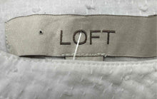 Load image into Gallery viewer, Loft Womens White Long Ruffle Sleeve Stand Collar Button-Up Shirt Size Small

