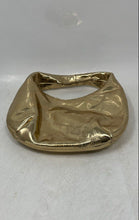 Load image into Gallery viewer, J. Crew Womens Gold Color Faux Leather Inner Pocket Small Hobo Handbag
