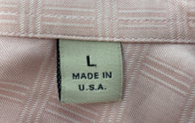 Load image into Gallery viewer, Authentic Burberry London Mens Light Pink Plaid Cotton Button-Up Shirt Size L
