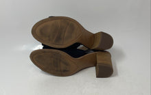 Load image into Gallery viewer, Franco Sarto Womens Helix Black Leather Block Slingback Heels Size 8.5
