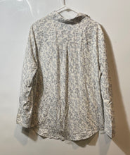 Load image into Gallery viewer, Calvin Klein Jeans Womens White Gray Animal Print Long Sleeve Button-Up Shirt M
