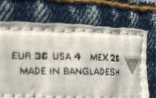 Load image into Gallery viewer, Zara Womens Blue Medium Wash Pockets Denim Stretch Straight Leg Jeans Size 4
