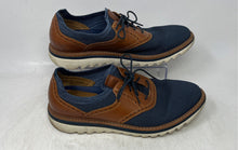 Load image into Gallery viewer, Johnston &amp; Murphy Mens Braydon Knit Navy Blue Brown Oxford Dress Shoes Size 10M
