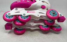 Load image into Gallery viewer, Chicago Skates Kids White Pink Adjustable Training Inline Skates Size 1-4
