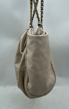 Load image into Gallery viewer, Elie Tahari Womens Beige Leather Chain Double Handle Zip Top Shoulder Bag
