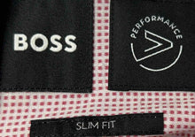 Load image into Gallery viewer, Hugo Boss Mens Pink Printed Collared Long Sleeve Slim-Fit Dress Shirt Size M
