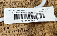 Load image into Gallery viewer, Old Navy Womens Brown Cotton Smoked Off The Shoulder Fit &amp; Flare Dress Size XS
