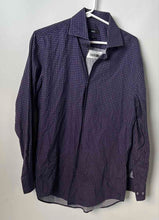 Load image into Gallery viewer, Hugo Boss Mens Purple Geometric Collared Long Sleeve Dress Shirt Size 15.5
