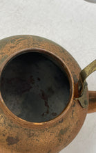 Load image into Gallery viewer, Vintage Cooper And Brass Collectible Tea Kettle Pot With Porcelain Handle
