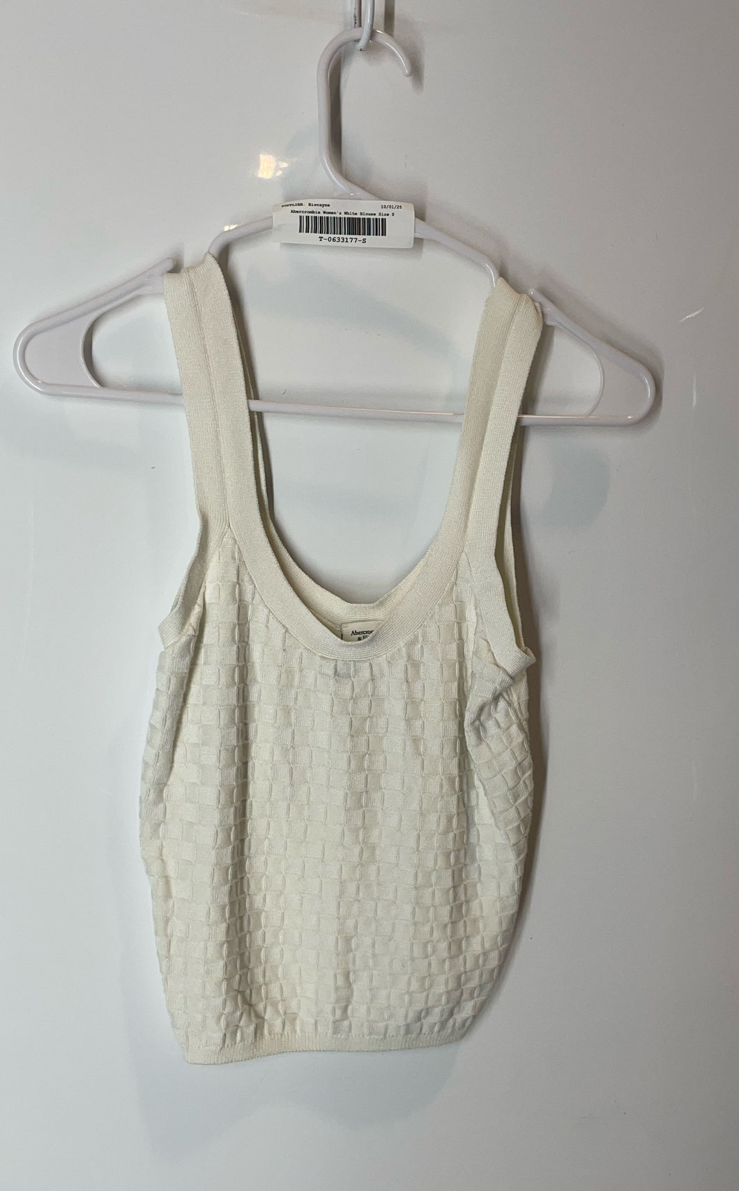 Abercrombie & Fitch Womens White Sleeveless Scoop Neck Tank Top Size Small