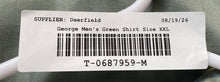 Load image into Gallery viewer, George Mens Green Long Sleeve Wrinkle Resistant Sateen Dress Shirt Size 2XL 18

