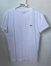Load image into Gallery viewer, Lacoste Mens White Cotton Short Sleeve Crew Neck Regular Fit T-Shirt Size XS
