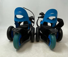 Load image into Gallery viewer, Cardiff Skate Co. Unisex Cruiser Blue Black Adjustable 4-Wheel Skates Size S

