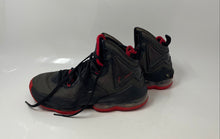 Load image into Gallery viewer, Nike Kids LeBron 19 EP Black Red Leather Lace-Up Sneaker Shoes Size 6.5Y
