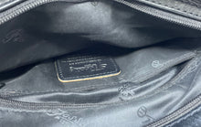 Load image into Gallery viewer, Fossil Womens Black Leather Outer Pockets Adjustable Strap Crossbody Bag
