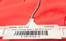 Load image into Gallery viewer, Armani Exchange Womens Red Asymmetric Hem Side Zipper Maxi Skirt Size 8
