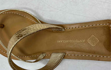 Load image into Gallery viewer, Antonio Melani Womens Gold Leather Slip-On Thong Sandals Size 7.5M
