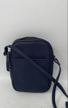 Load image into Gallery viewer, American Leather Co. Womens Cleveland Blue Adjustable Strap Mini Crossbody Bag
