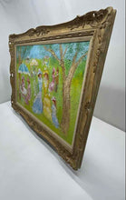 Load image into Gallery viewer, Bisset Wall Decor Square Framed Impressionist Pastel Landscape Art Painting
