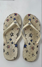Load image into Gallery viewer, Coach Womens Abbigail Beige Star Printed Slip-On Flip Flop Sandals Size 10 B
